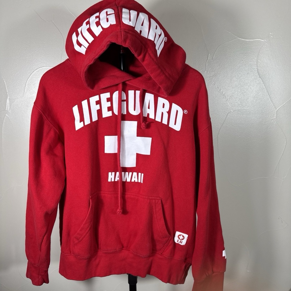 Officially Licensed LIFEGUARD Hoodie From Hawaii Sweatshirt W/ Pocket Small
